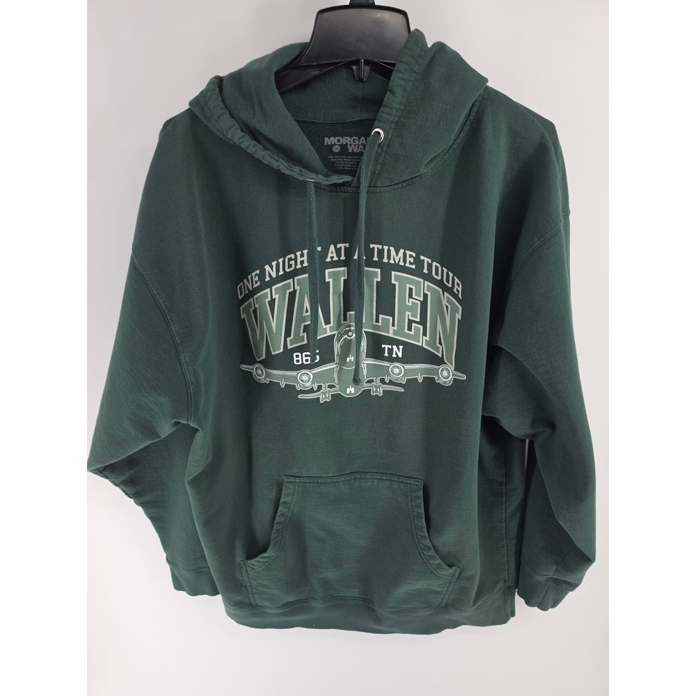 Morgan Wallen One Night At A Time World Tour Hoodie Green Mens 2XL Concert Merch